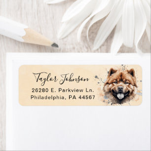Chow Chow Hund Returadressetikett Returadress Etikett
