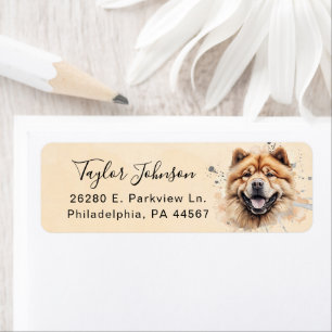 Chow Chow Hund Returadressetikett Returadress Etikett