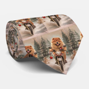 Chow Chow Hund Riding Motorcykel jul Slips