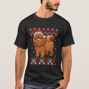 Chow Chow Hund Santa Hat Manar Women Kids Ugly Kri T Shirt