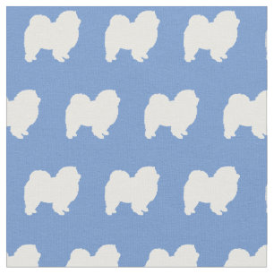 Chow Chow Hund Silhouette Pet Light Blue Tyg