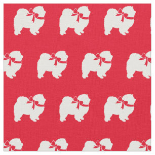 Chow Chow Hund Silhouette Pet Red Tyg