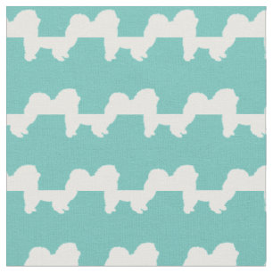 Chow Chow Hund Silhouette Pet Teal Tyg