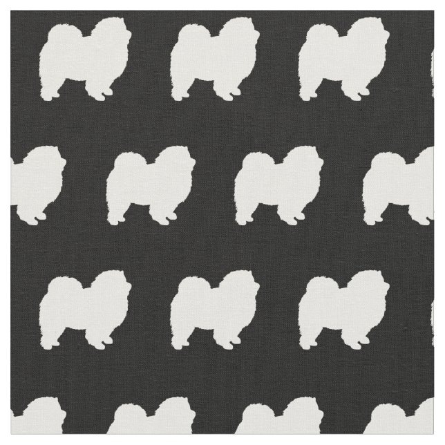 Chow Chow Hund Silhouette Pet Tyg (Närbild)