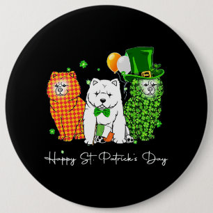 Chow Chow Hund St. Patricks Day Cute Shamrock 226 Knapp