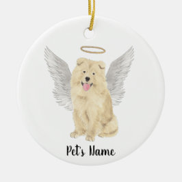 Chow Chow Hund Sympati Minnesmärke Julgransprydnad Keramik