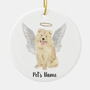 Chow Chow Hund Sympati Minnesmärke Julgransprydnad Keramik