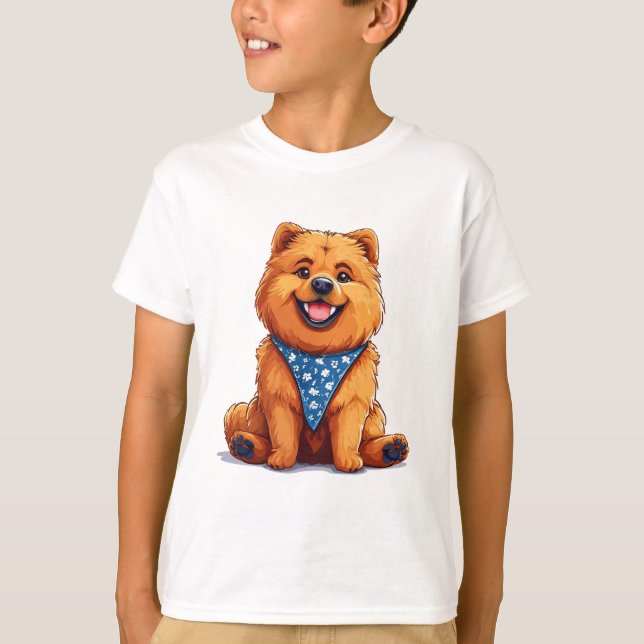 Chow Chow Hund T Shirt (Framsida)