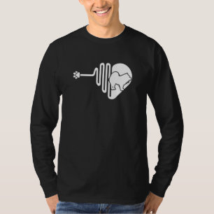 Chow Chow Hund Tass Hjärtbeat Husdjursägare Veteri T Shirt