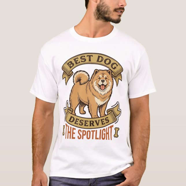 Chow Chow Hund Tröja Vintage Gravyr Rolig Husdjur  (Framsida)