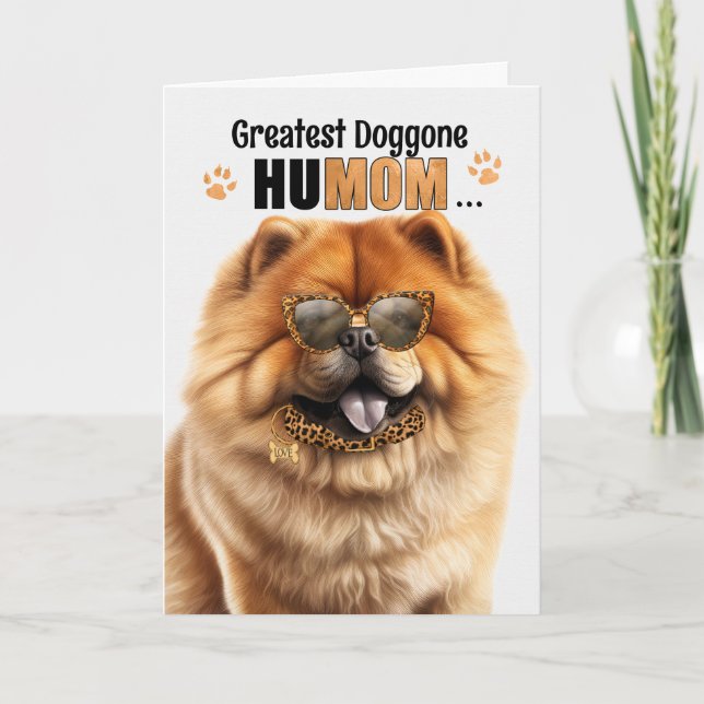 Chow Chow Hund Underbarare HuMOM Mors dag Helgkort (Framsida)
