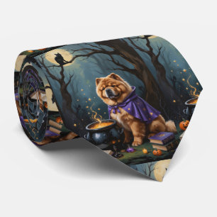 Chow Chow Hund Whimsical Halloween-målning Slips