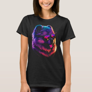 Chow Chow Hundägare Vaporwave Notorious DJ 1 T Shirt