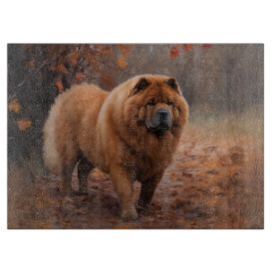 Chow Chow i Höst löv Fall Inspire