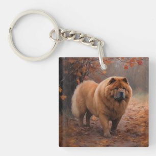 Chow Chow i Höst löv Fall Inspire