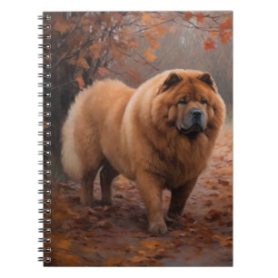 Chow Chow i Höst löv Fall Inspire Anteckningsbok