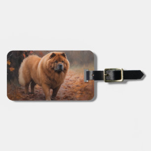 Chow Chow i Höst löv Fall Inspire Bagagebricka