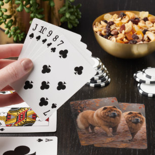 Chow Chow i Höst löv Fall Inspire Casinokort