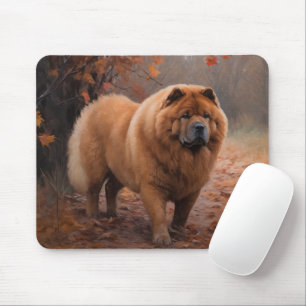 Chow Chow i Höst löv Fall Inspire Musmatta