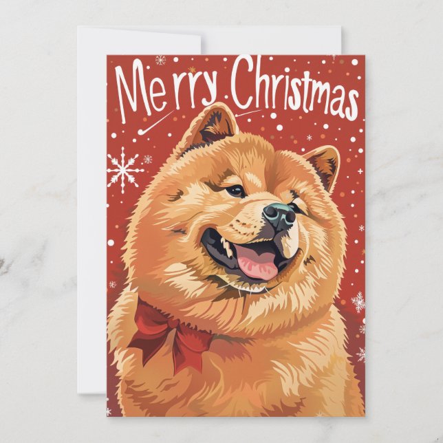 Chow Chow-jul Julkort (Framsida)