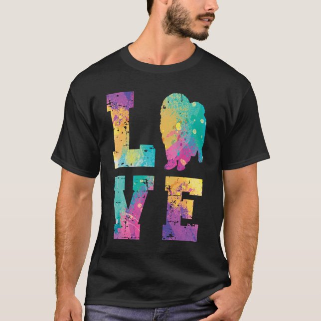 Chow Chow Kärlek T Shirt (Framsida)