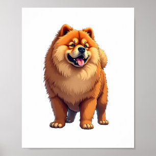 Chow Chow Kinkinesisk Hund aveln för en Chow Chow  Poster