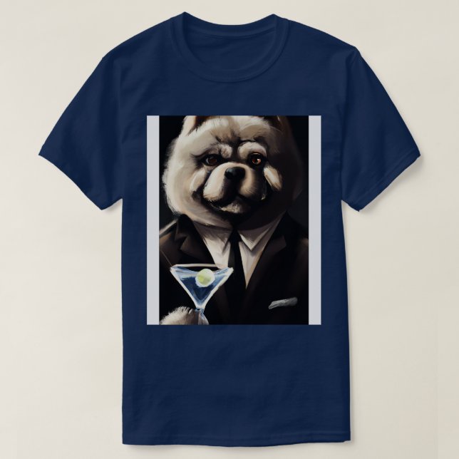 Chow Chow Kostym Martini 2 T Shirt (Design framsida)