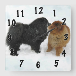 Chow-Chow-Liebe Fyrkantig Klocka