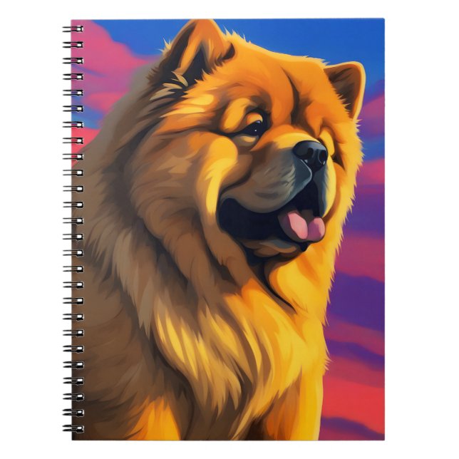 Chow Chow-målning Anteckningsbok (Framsidan)