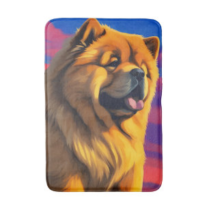 Chow Chow-målning Badrumsmatta