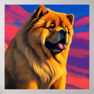 Chow Chow-målning Poster