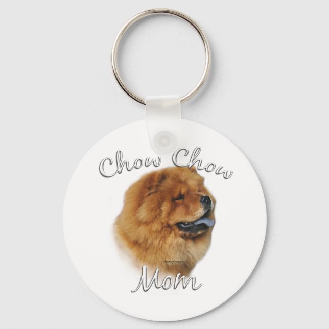 Chow Chow Mamma Keychain Nyckelring (Framsida)