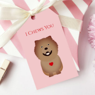 Chow Chow-märke, hundvalentin, Alla hjärtans dag Presentetikett