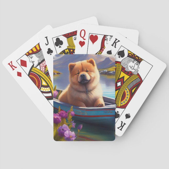 Chow Chow on a Paddle: A Scenia Äventyr Casinokort (Baksidan)
