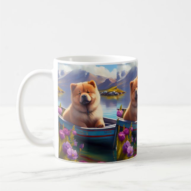 Chow Chow on a Paddle: A Scenia Äventyr Kaffemugg (Vänster)