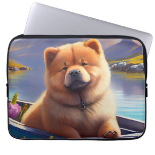 Chow Chow on a Paddle: A Scenia Äventyr Laptop Fodral