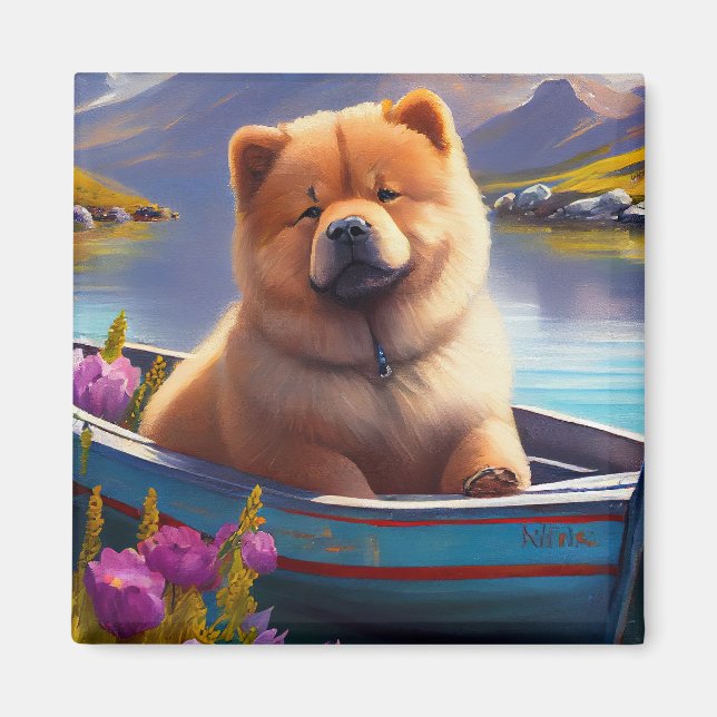Chow Chow on a Paddle: A Scenia Äventyr Magnet (Framsidan)