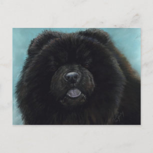 Chow Chow Original Hund Art Postcard Vykort