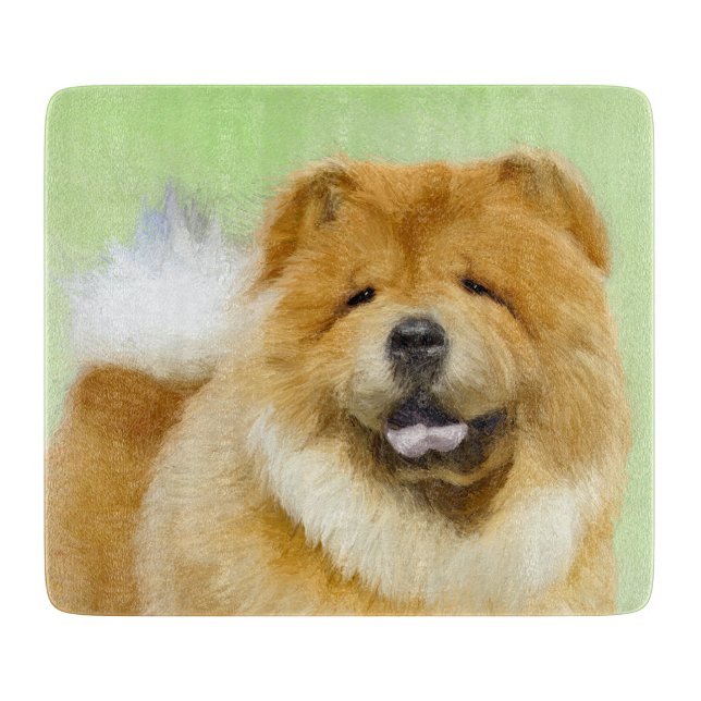 Chow Chow Painting - Cute Original Hund Art (Framsidan)