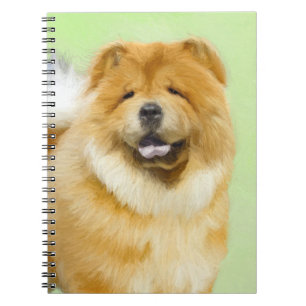 Chow Chow Painting - Cute Original Hund Art Anteckningsbok