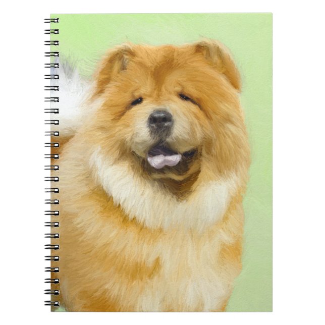 Chow Chow Painting - Cute Original Hund Art Anteckningsbok (Framsidan)