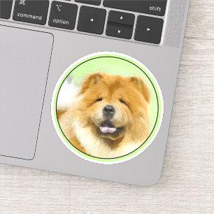 Chow Chow Painting - Cute Original Hund Art Klistermärken
