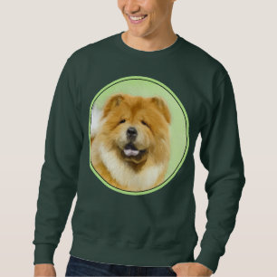 Chow Chow Painting - Cute Original Hund Art Lång Ärmad Tröja
