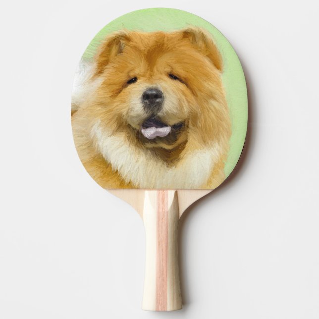 Chow Chow Painting - Cute Original Hund Art Pingisracket (Framsidan)