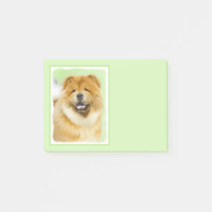 Chow Chow Painting - Cute Original Hund Art Post-it Block