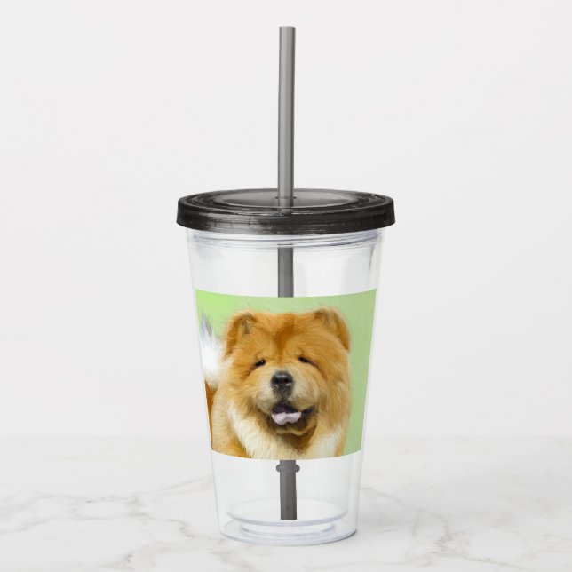 Chow Chow Painting - Cute Original Hund Art Take Away Mugg (Framsida)