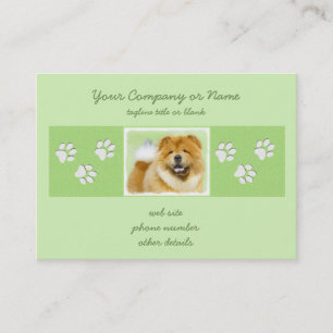 Chow Chow Painting - Cute Original Hund Art Visitkort