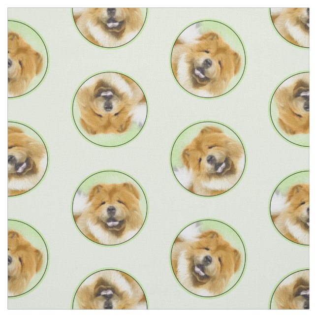 Chow Chow Painting Red Rough Cute Cute Original Hu Tyg (Provkarta)