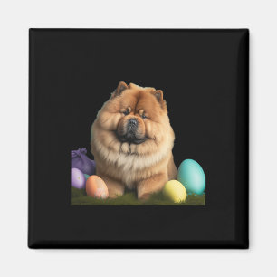 Chow Chow Påsk Rolig hund Påsk Day Costume Magnet