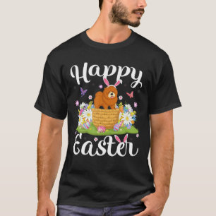 Chow Chow Påskägg Hunt Blommigt Chow Chow Eas T Shirt